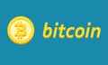 Bitcoin flat icon. Crypto coin logo. Net banking sign. International money or currency. Vector illustration. Royalty Free Stock Photo